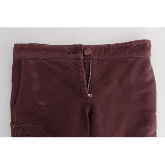 Ermanno Scervino Cropped Cargo Pants Women Bordeaux Jeans & Pants - Picture 5 of 6